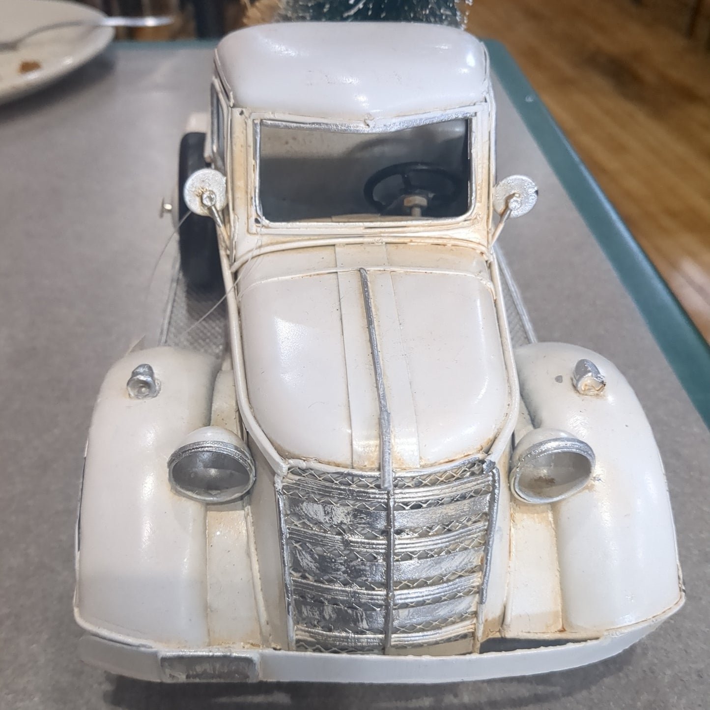 White metal truck