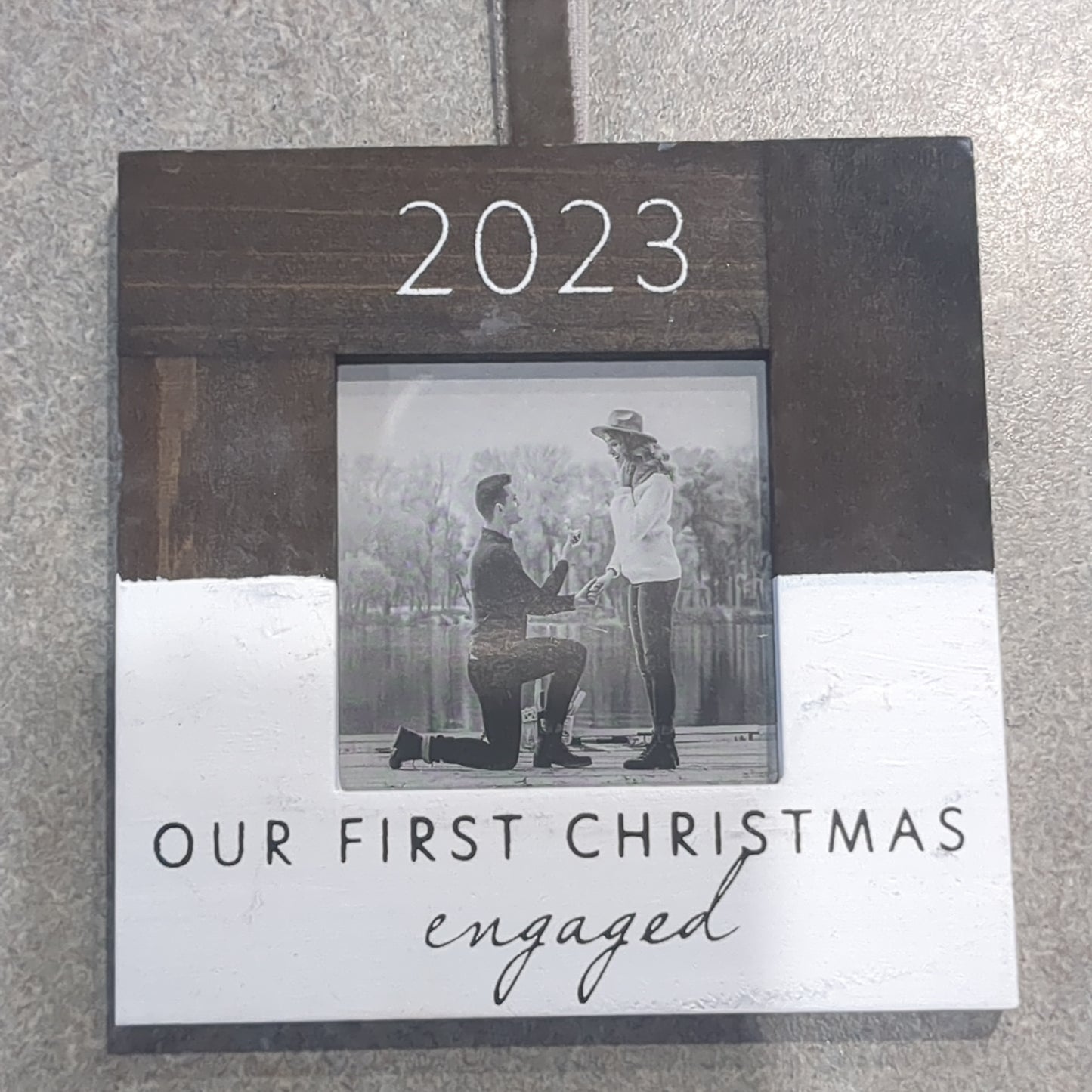 2023 our first Christmas engaged photo frame