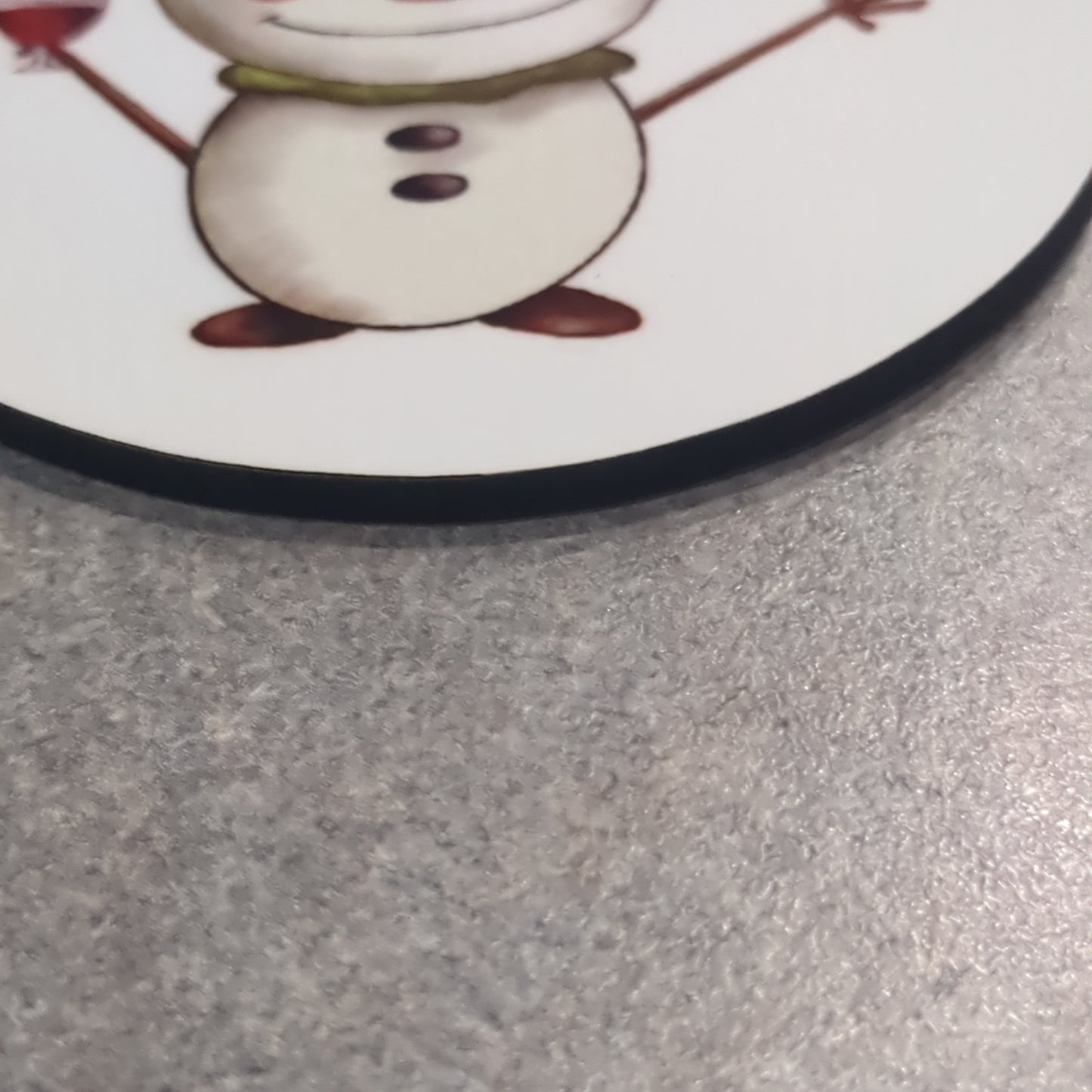 MDF ornament snowman with a wine glass