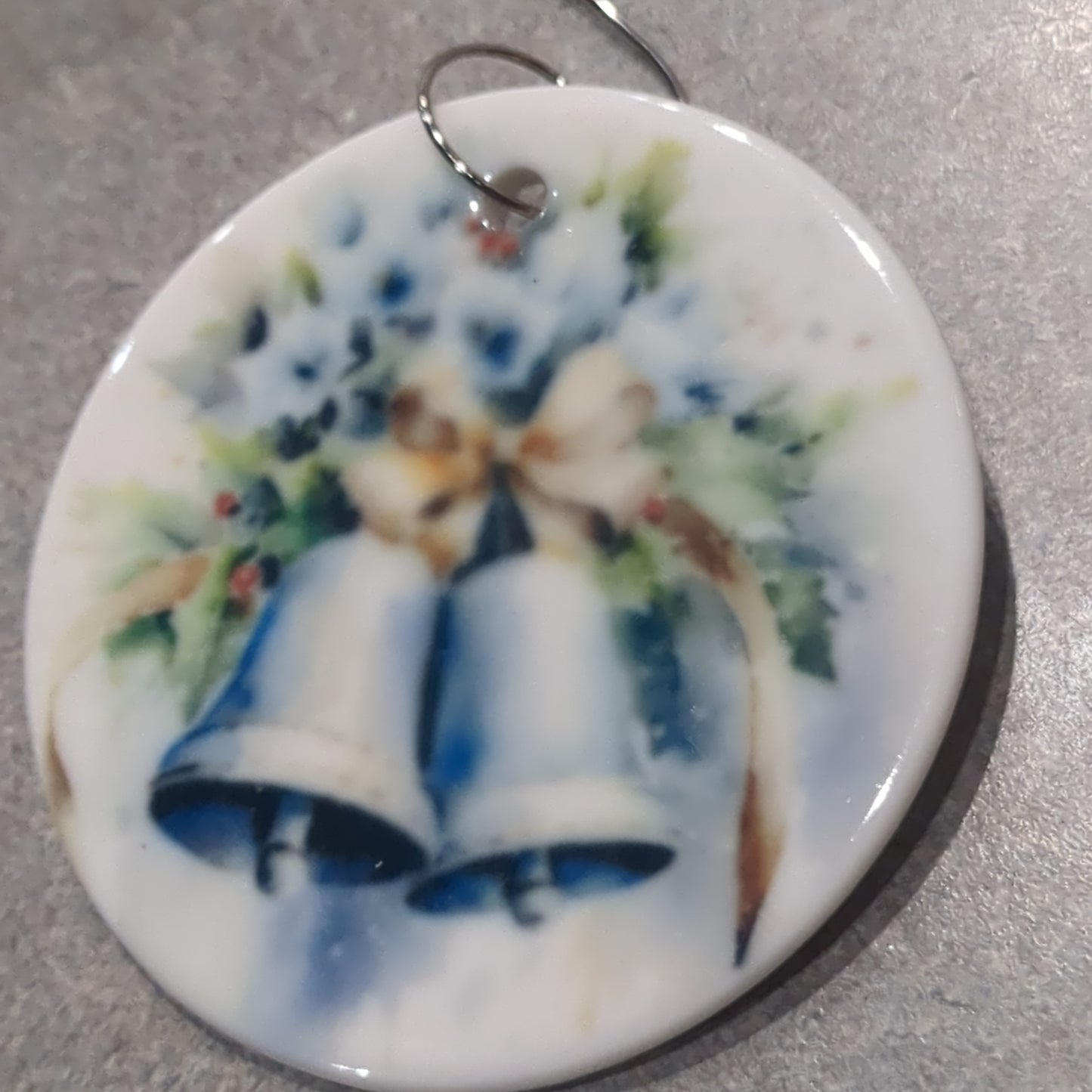 Ceramic ornament blue and white bells