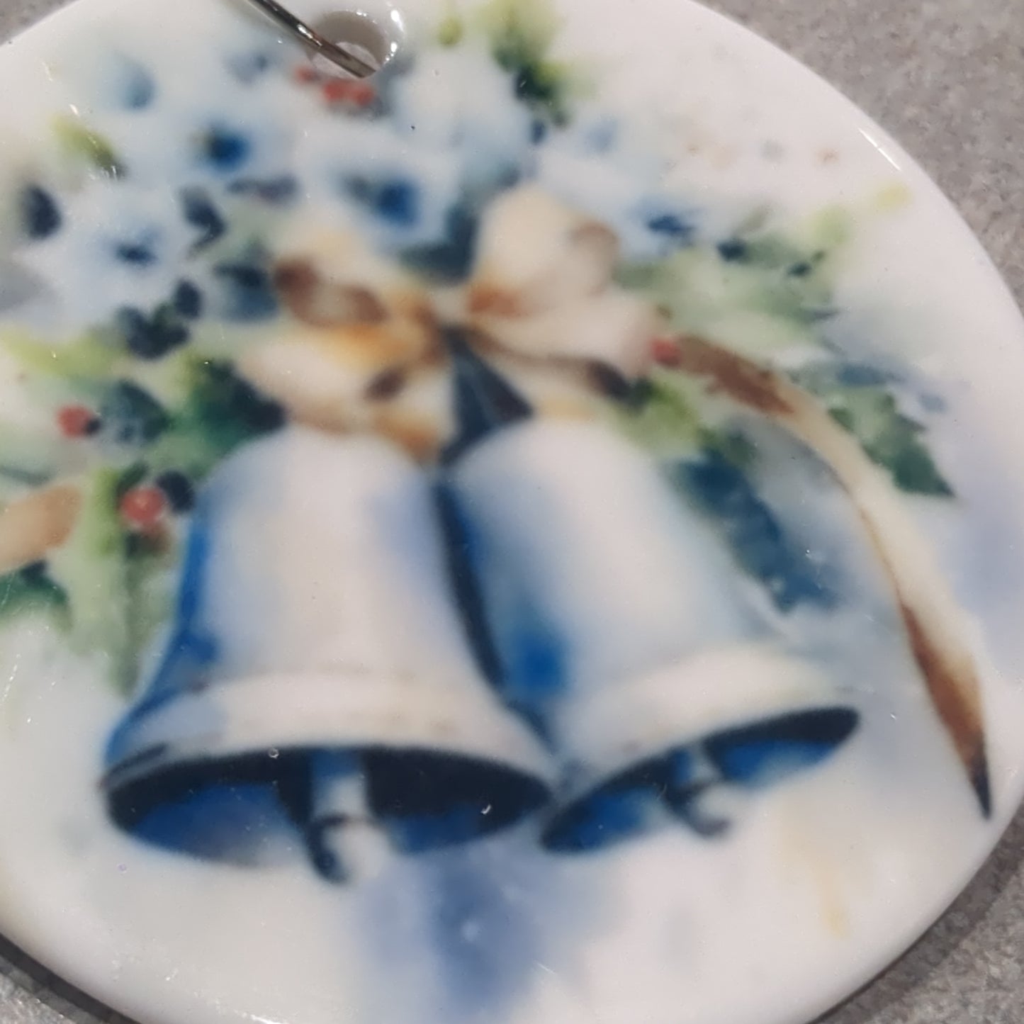 Ceramic ornament blue and white bells