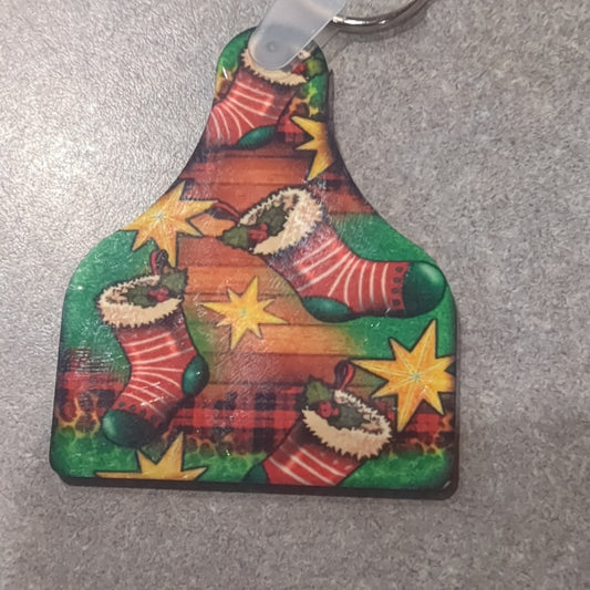 Keychain - ear tag stockings