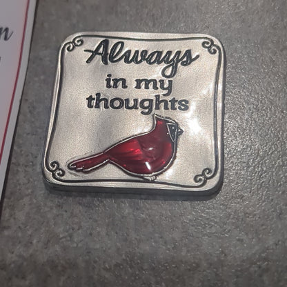 Pc1 Always in my thoughts Cardinal charm