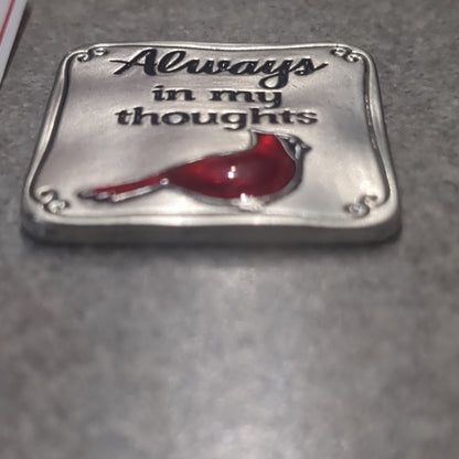 Pc1 Always in my thoughts Cardinal charm