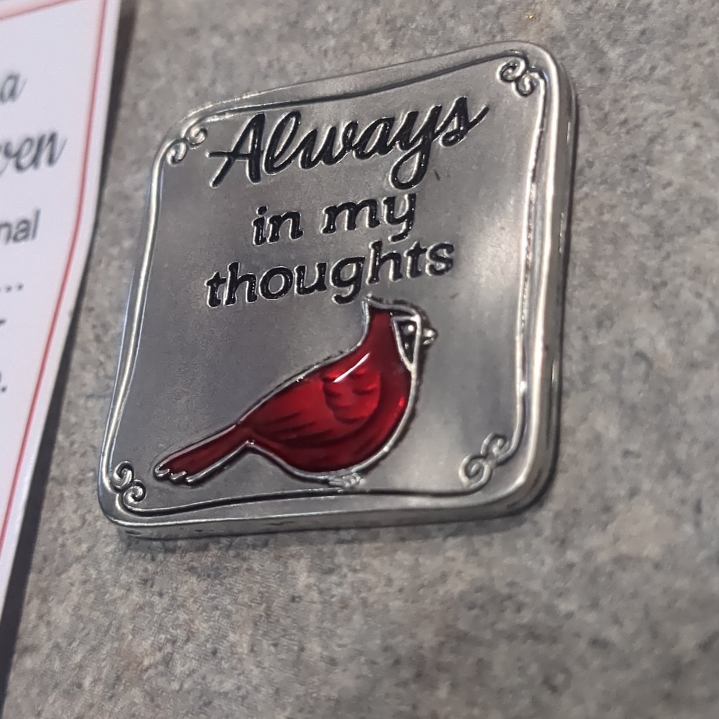 Always in my thoughts Cardinal charm
