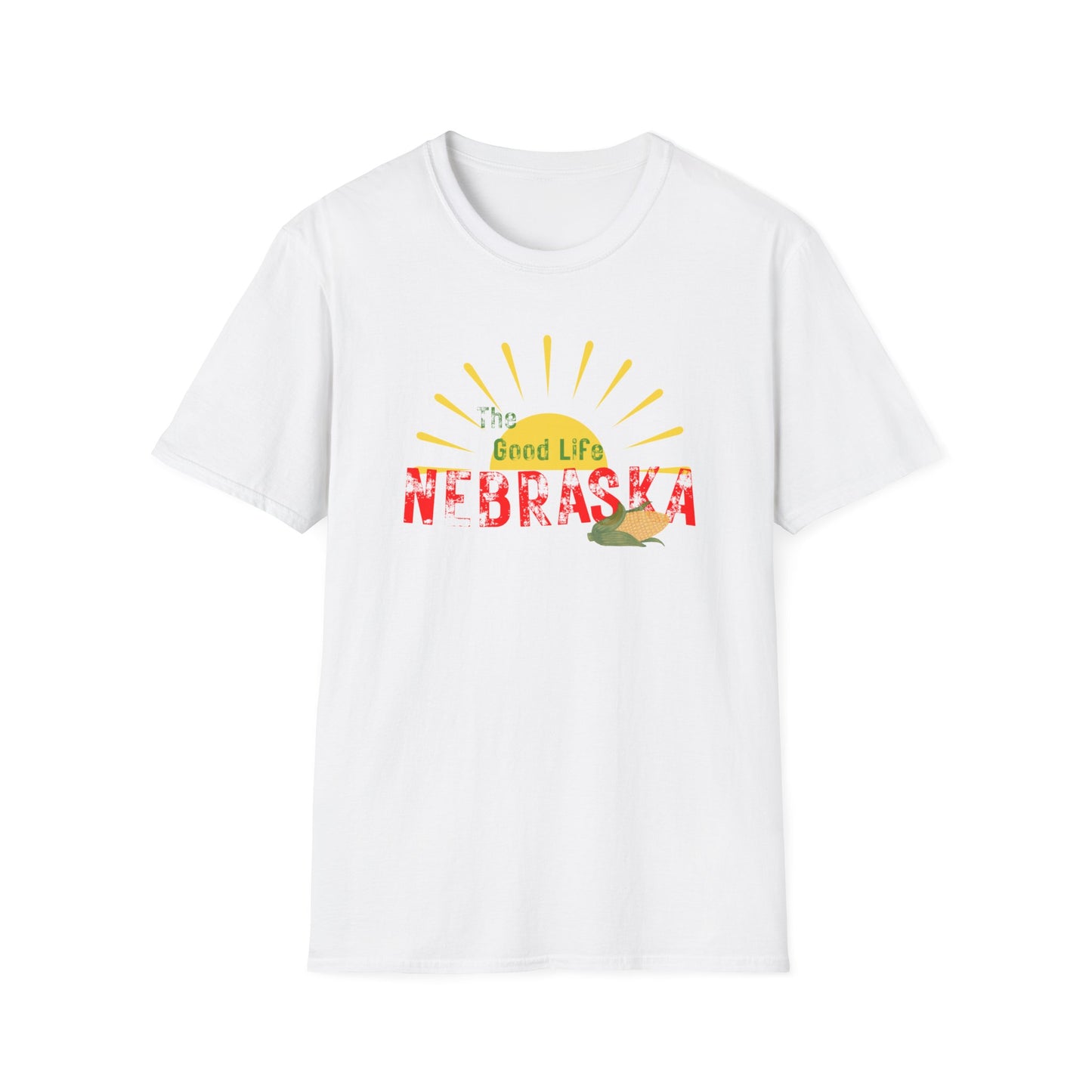 Nebraska The Good Life Unisex Softstyle T-Shirt