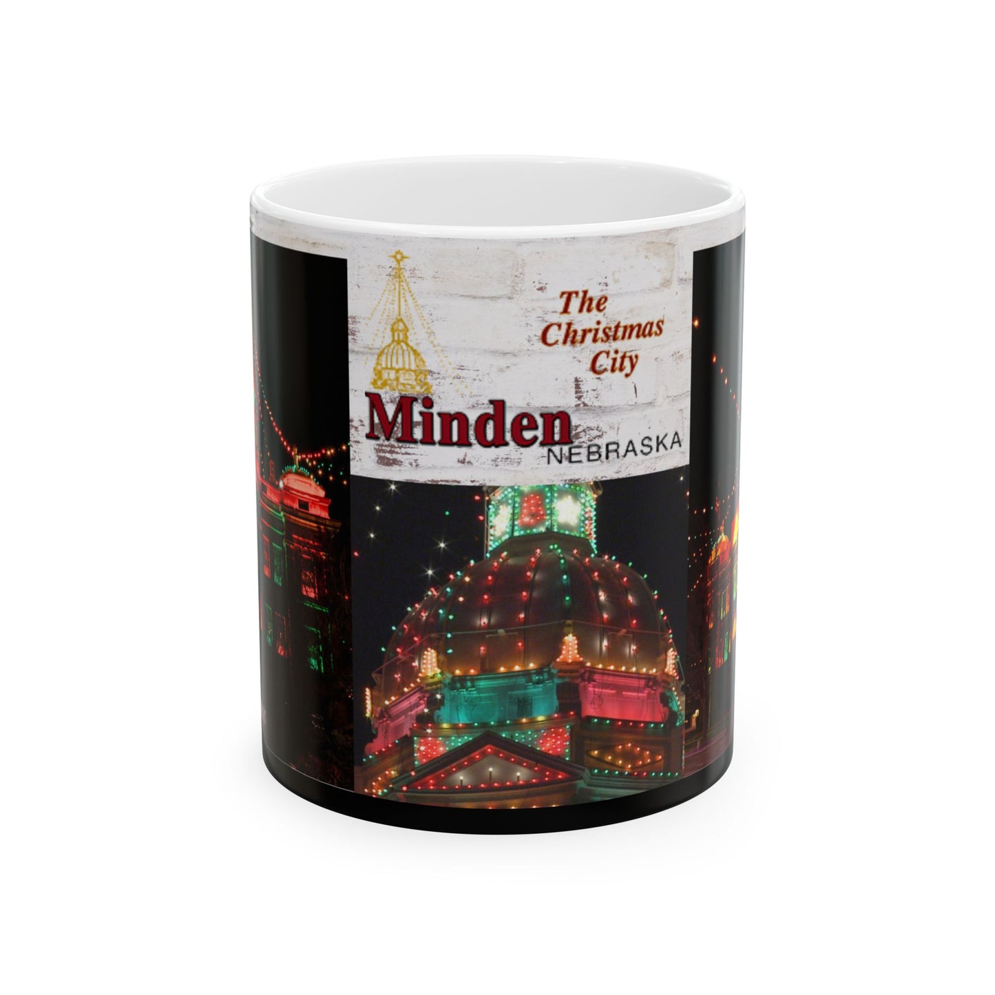 Minden, Nebraska Christmas City Ceramic Mug 11oz
