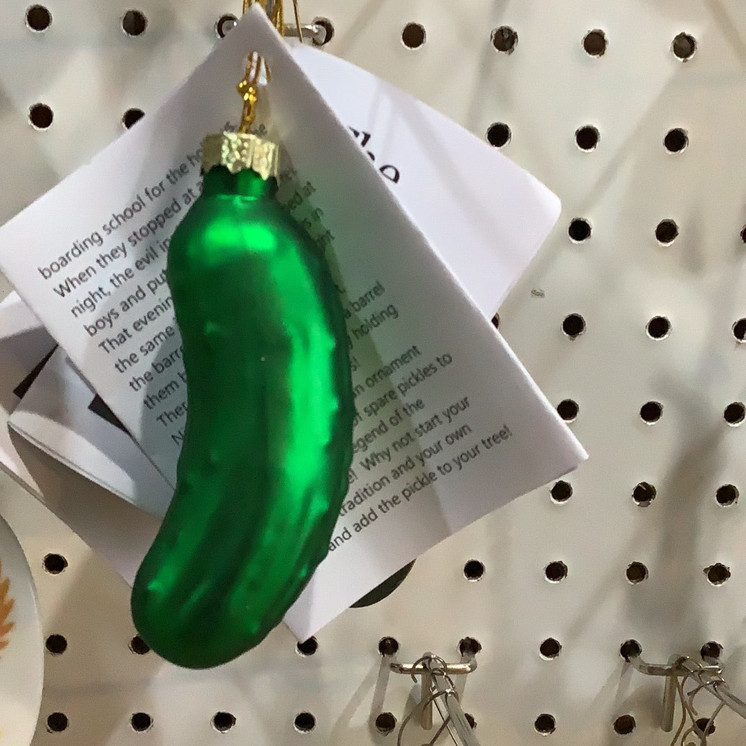 glass pickle ornament