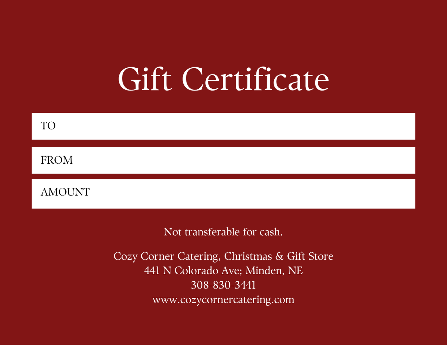 Cozy Corner Christmas & Gift Store