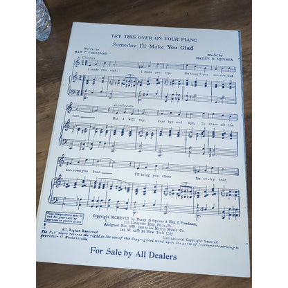 When It's Love Time In Picardy 1919 WWI Pretty Girl Vintage Sheet Music