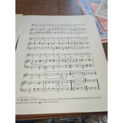 Vintage Sheet Music When The Girl Whose Heart You Long For George Meyer Robert Roden