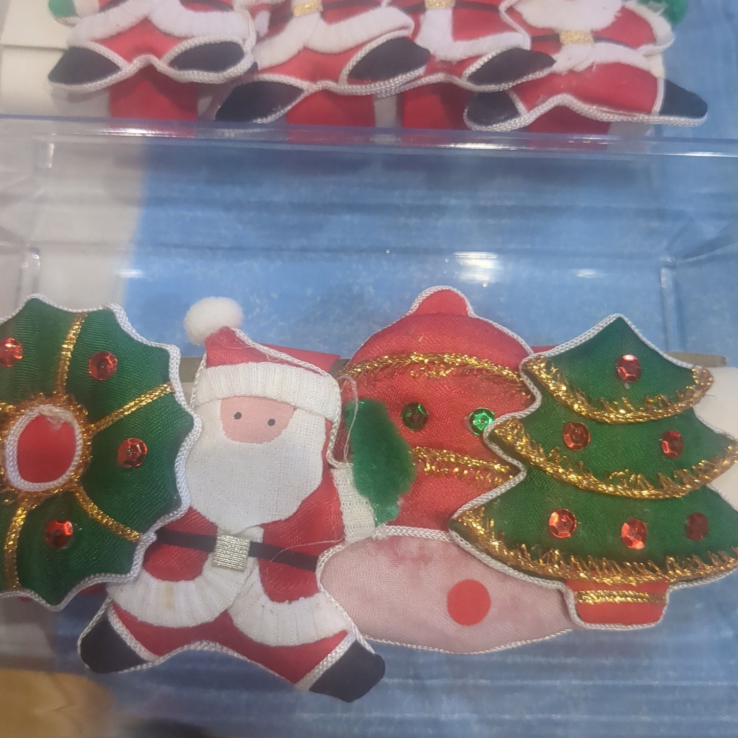 Vintage Fabric Santa Napkin Rings chr551