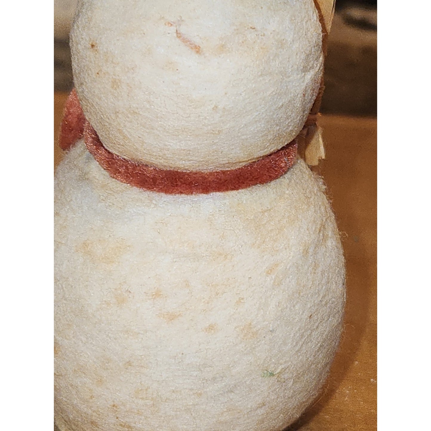 Vintage Christmas Spun Paper Mache & Chenille Putz Snowman Japan 3.5" sm5