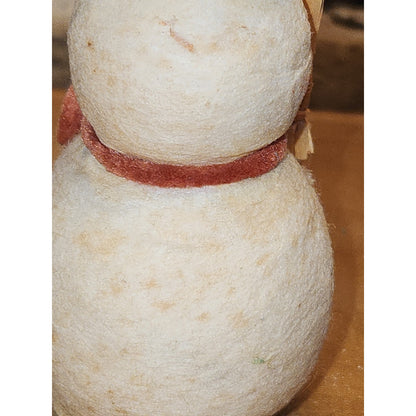 Vintage Christmas Spun Paper Mache & Chenille Putz Snowman Japan 3.5" sm5