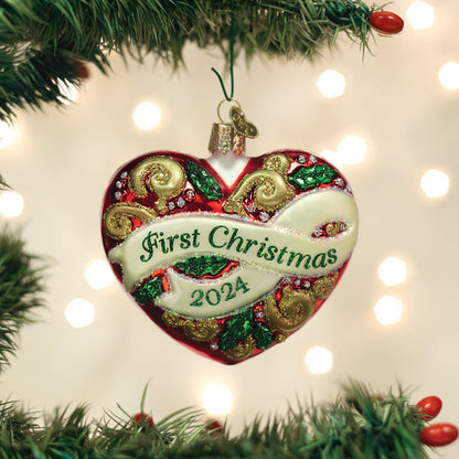 2024 First Christmas Heart Ornament  NOT AVAILABLE AT MINDEN LOCATION