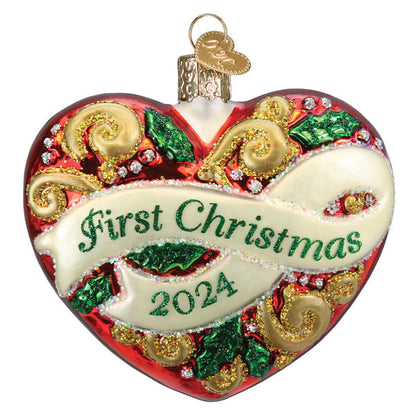 2024 First Christmas Heart Ornament  NOT AVAILABLE AT MINDEN LOCATION