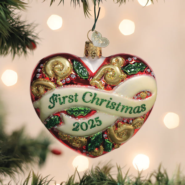 2025 First Christmas Heart Ornament  NOT AVAILABLE AT MINDEN LOCATION