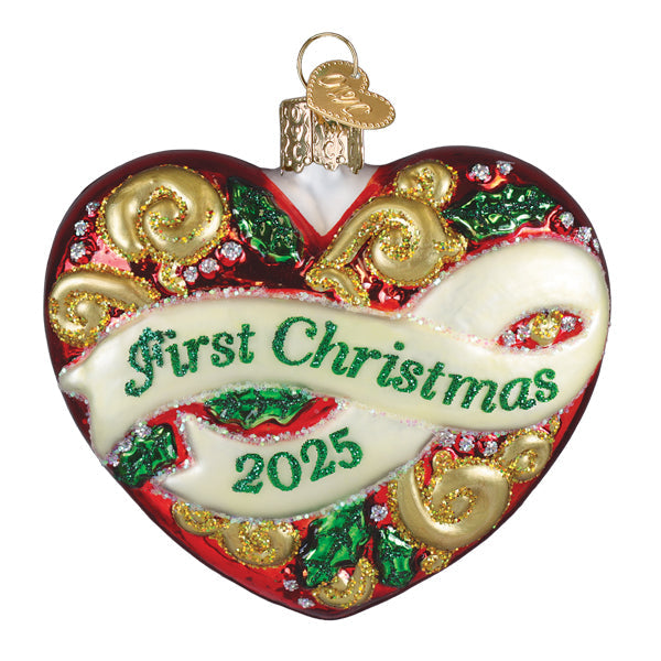 2025 First Christmas Heart Ornament  NOT AVAILABLE AT MINDEN LOCATION