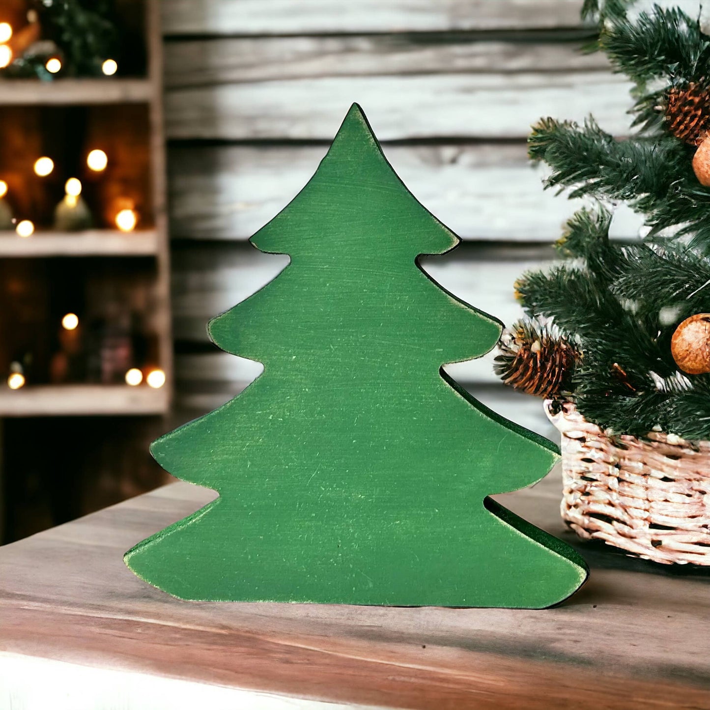 Primitive/Rustic Wood Christmas Tree - Original Style: UNFINISHED / Tall