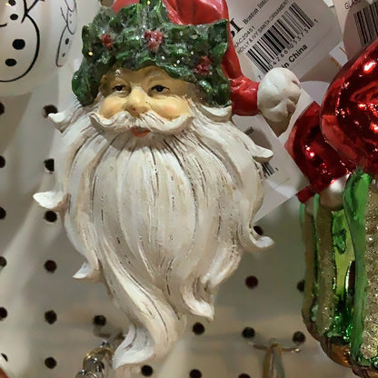 Holly & Ivy Santa Christmas Ornament