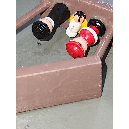 Vintage Tiny Baby Jesus Santa and Priest in a Creche Nativity Taiwan o12