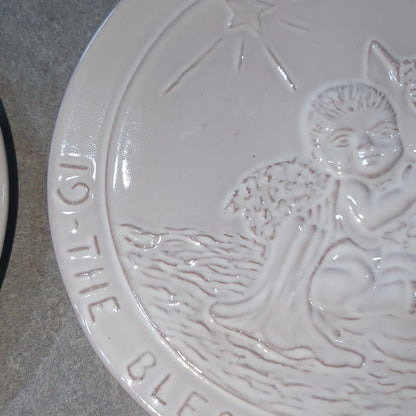 vintage frankoma plate 1989 the blessing of Christmas