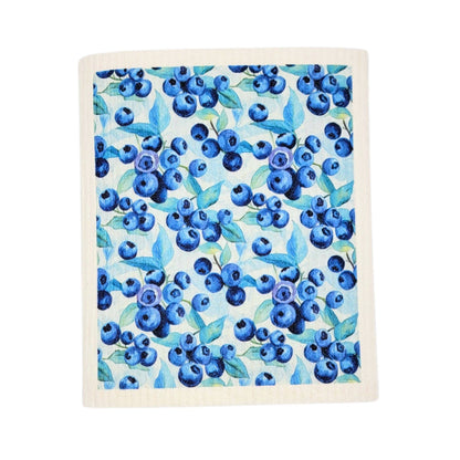 Summer Blueberry Picking Swedish Dishcloth - Home Decor sd7