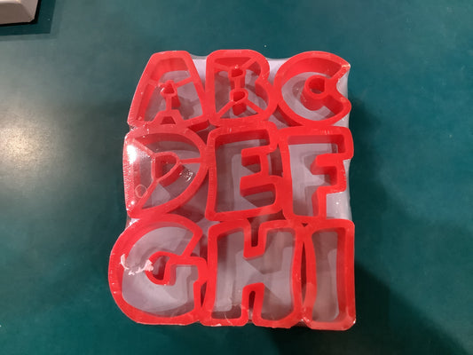 C14 Jello cookie cutter alphabet