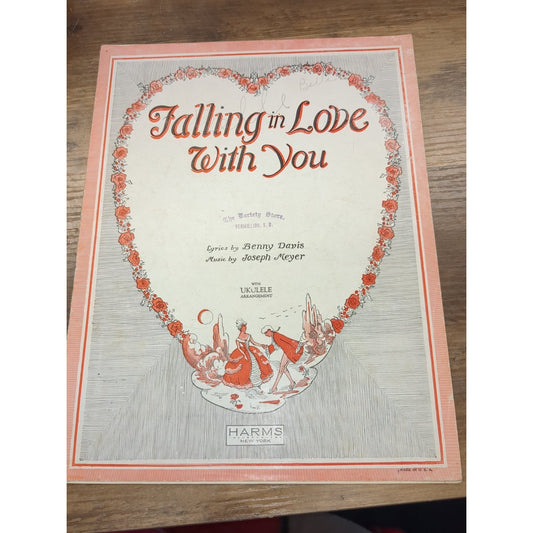 Vintage Sheet Music 1926 - FALLING in Love With You Davis/Meyer