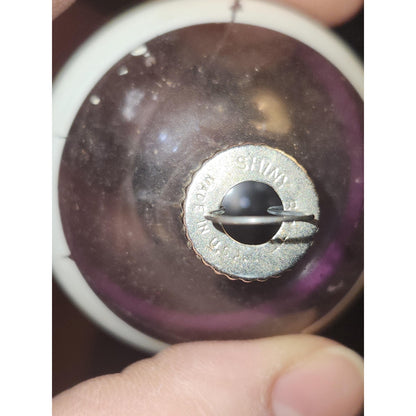 Vintage 2" Unsilvered Transparent Glass Ornament WWII Era 1940s Set of 3 with Stripes Clear and Blue Tint vo231