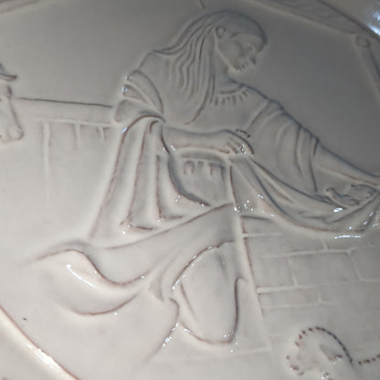vintage Frankoma plate 1969 Laid in a manager