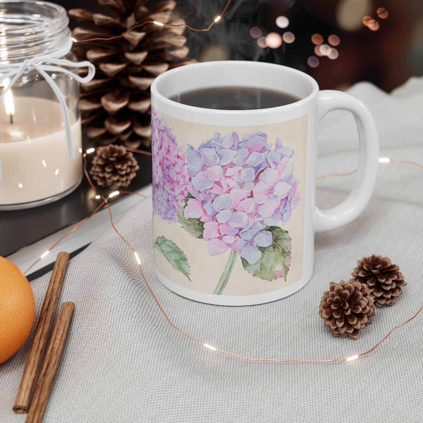 Hydrangea Ceramic Mug 11oz