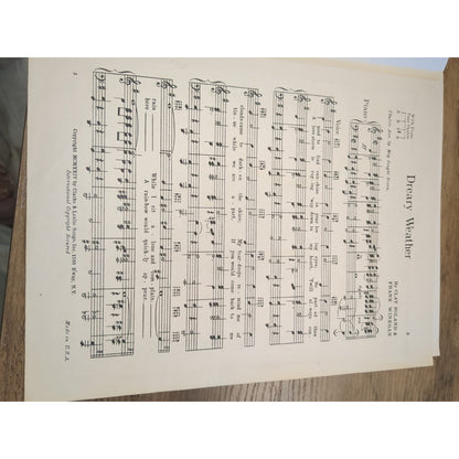 Dreary Weather: Univ of Penn. Fox Trot - 1924 sheet music - Fred & Tom Waring