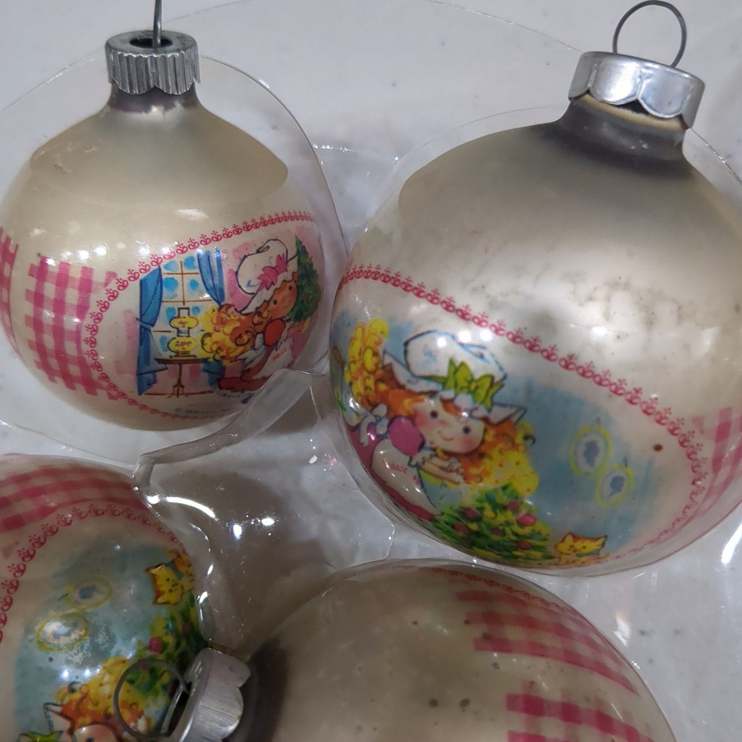 vintage copy poly pal glass Christmas ornaments