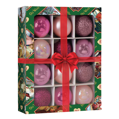 12 Count 1.5" Posh Pink Balls Ornament  NOT AVAILABLE AT MINDEN LOCATION