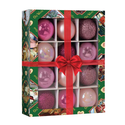 12 Count 1.5" Posh Pink Balls Ornament  NOT AVAILABLE AT MINDEN LOCATION