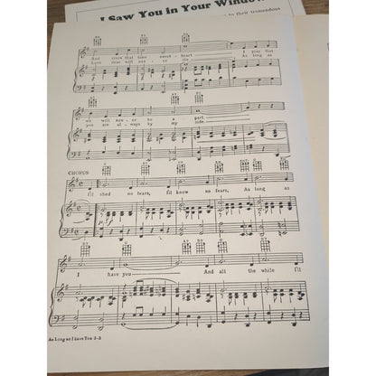 As Long As I Have You Vintage Sheet Music - 1926