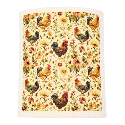 Morning Rooster Alarm Swedish Dishcloth - Home Decor sd1