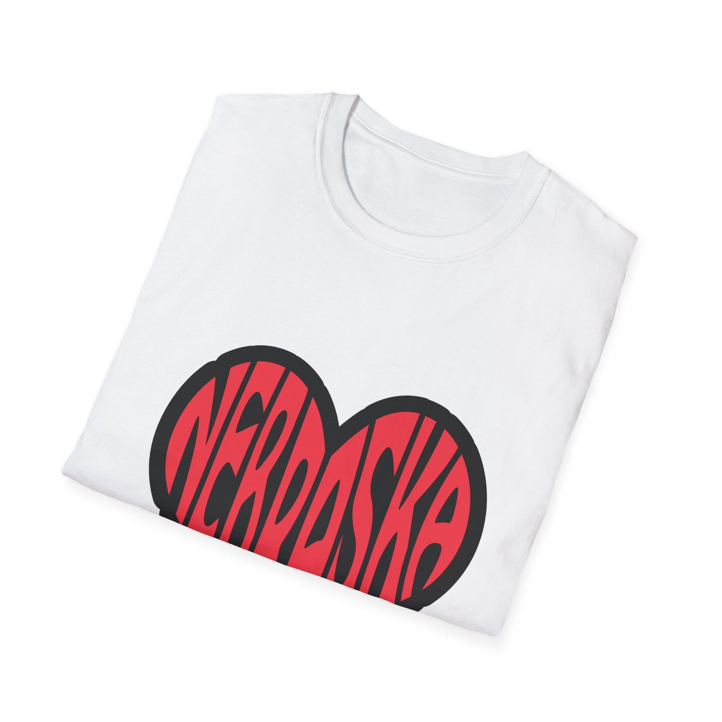 Nebraska Heart Unisex Softstyle T-Shirt