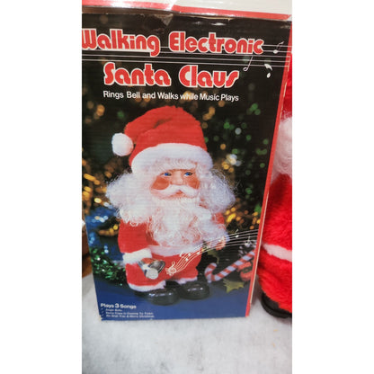 Parts Only Vintage Walking Santa Clause Musical Toy Vintage Christmas