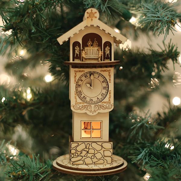Ginger Clock Tower Ornament  NOT AVAILABLE AT MINDEN LOCATION