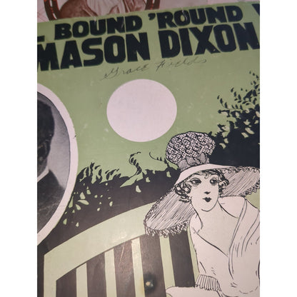 Lot Of Three Vintage Sheet Music. Dixie Blues, Mason Dixon Line, Mother Dixie &