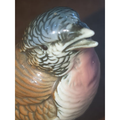 Vintage Karl Ens Porcelain Wren Bird On Branch Figurine