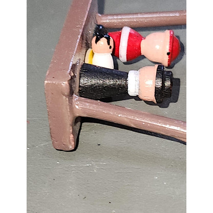 Vintage Tiny Baby Jesus Santa and Priest in a Creche Nativity Taiwan o12