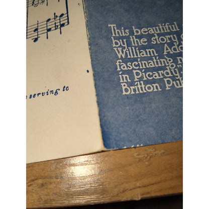 When It's Love Time In Picardy 1919 WWI Pretty Girl Vintage Sheet Music