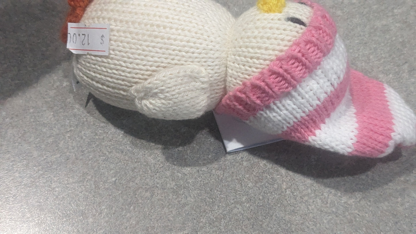 E56 Chick In Pink And White Stocking Hat easter Spring
