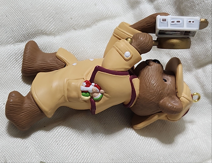 Vintage Hallmark Keepsake Collector's Club Ornament 1994 Holiday Pursuit Bear Detective