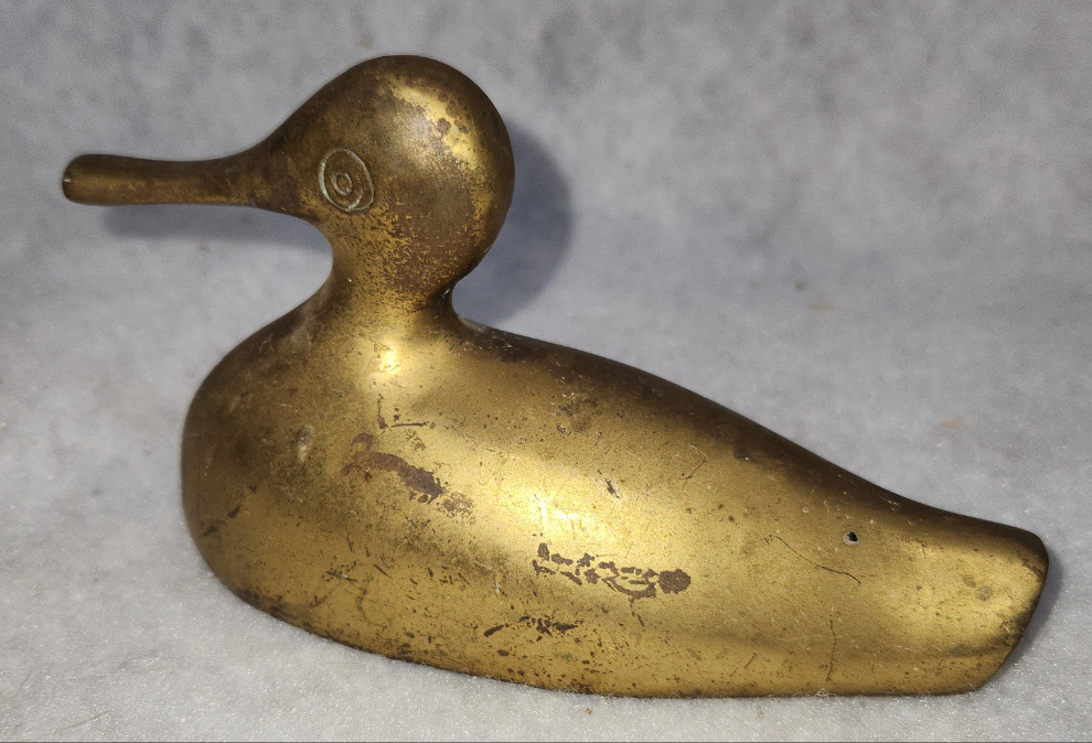 Vintage Brass Swimming Duck br98