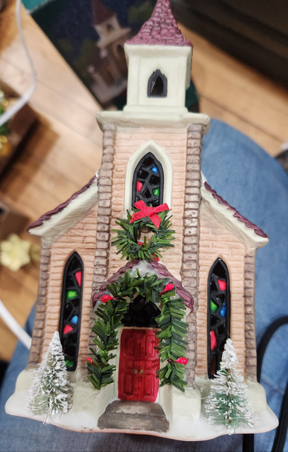 1995 Christmas Valley The New Valley Church Seasonal Specialties Illuminated
