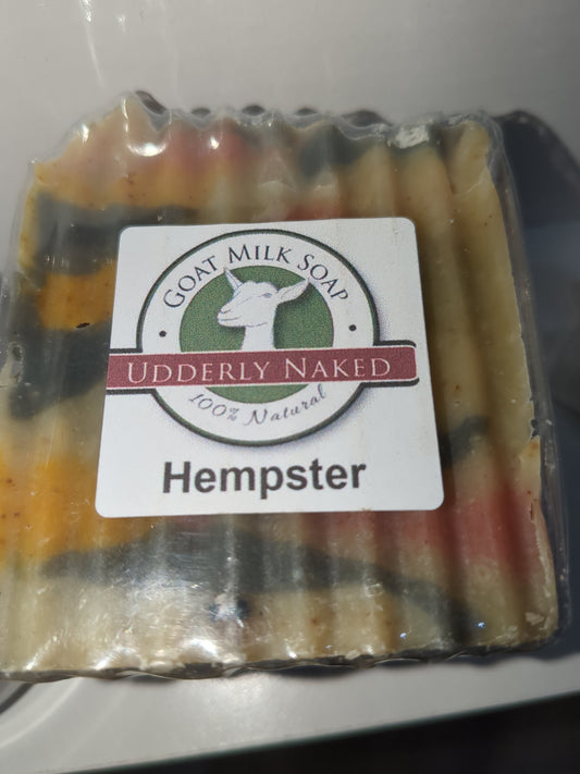 UN4 Utterly naked goat milk soap scented Hempster
